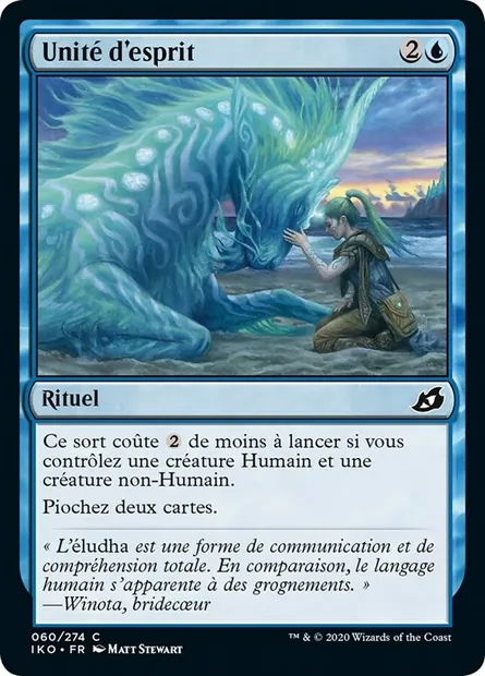 Unité d'esprit, carte Magic IKO 60 — extension Ikoria: Lair of Behemoths
