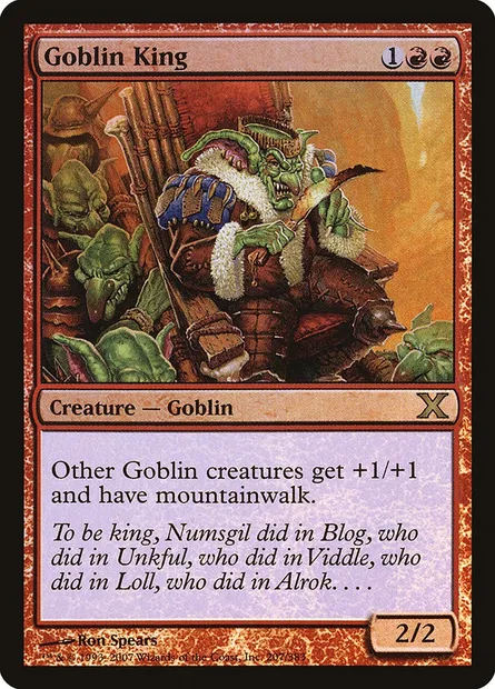 Goblin King, Magic card 10E 207★ — Tenth Edition set