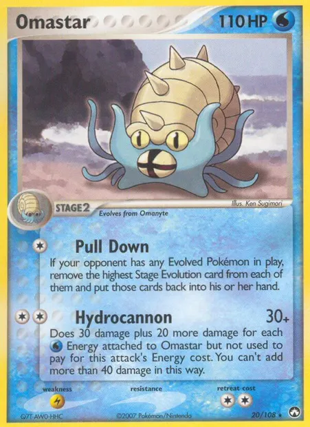 Omastar, Pokémon card PK 20 — Power Keepers set