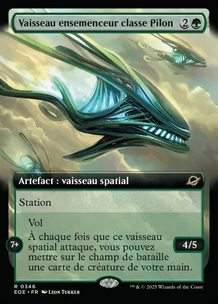 Vaisseau ensemenceur classe Pilon, carte Magic EOE 346 — extension Edge of Eternities