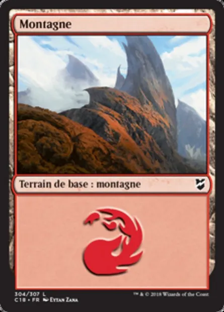 Montagne, carte Magic C18 304 — extension Commander 2018