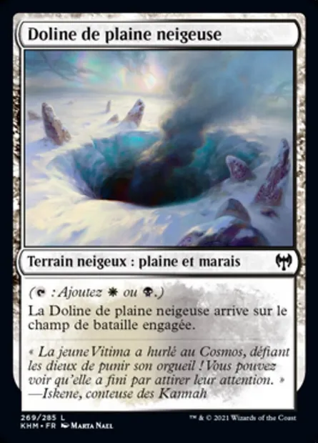 Doline de plaine neigeuse, carte Magic KHM 269 — extension Kaldheim