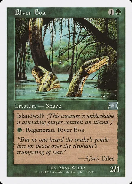 River Boa, Magic card 6ED 249 — Classic Sixth Edition set