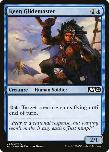 Keen Glidemaster, Magic card M21 54 — Core Set 2021 set