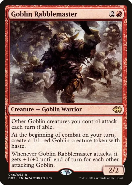 Goblin Rabblemaster, Magic card DDT 46 — Duel Decks: Merfolk vs. Goblins set