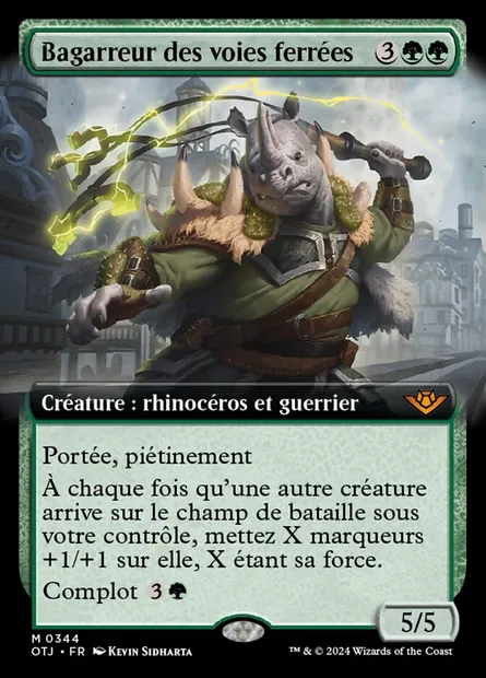 Bagarreur des voies ferrées, carte Magic OTJ 344 — extension Outlaws of Thunder Junction