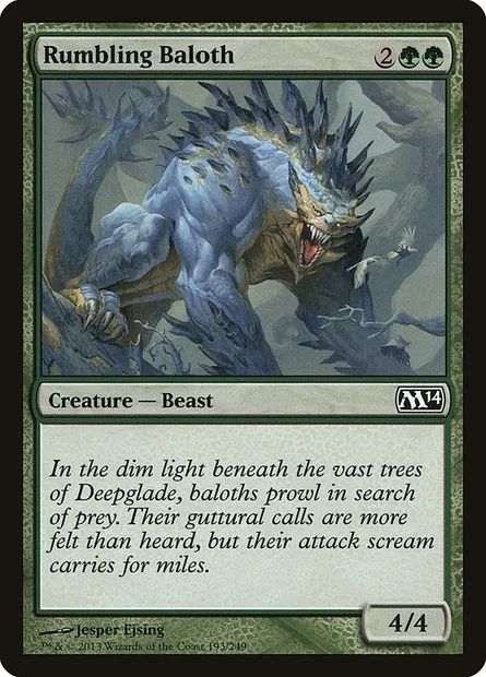 Rumbling Baloth, Magic card M14 193 — Magic 2014 set