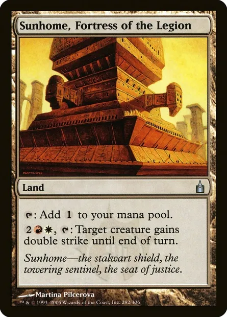 Sunhome, Fortress of the Legion, Magic card RAV 282 — Ravnica: City of Guilds set