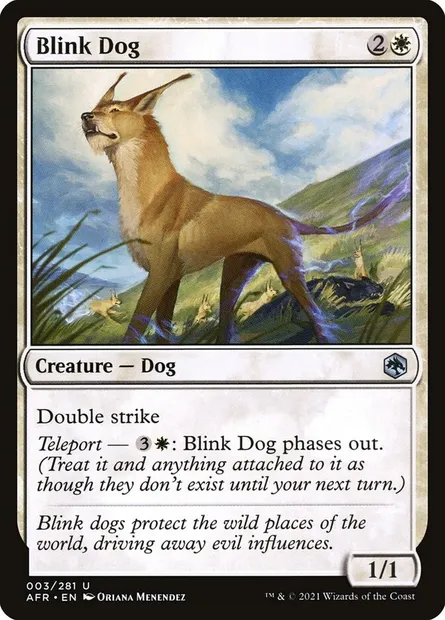 Blink Dog, Magic card AFR 3 — Adventures in the Forgotten Realms set