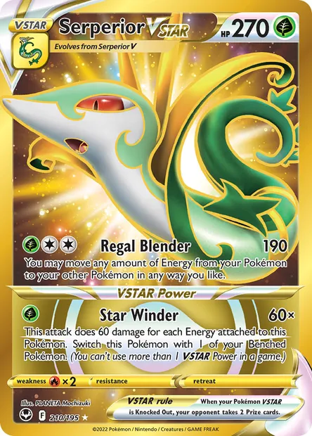 Serperior VSTAR, Pokémon card SIT 210 — Silver Tempest set