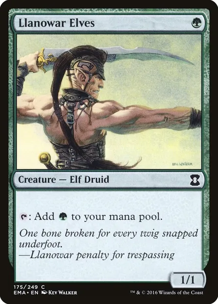Llanowar Elves, Magic card EMA 175 — Eternal Masters set