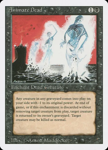 Animate Dead, Magic card 3ED 93 — Revised Edition set