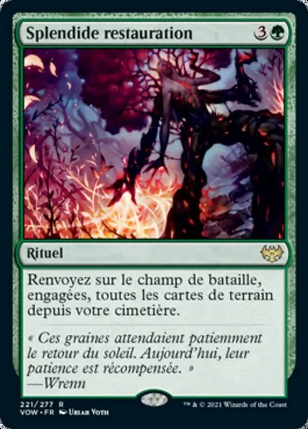 Splendide restauration, carte Magic VOW 221 — extension Innistrad : noce écarlate