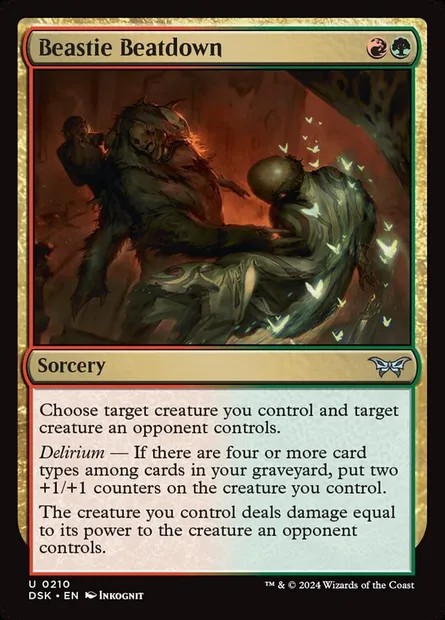 Beastie Beatdown, Magic card DSK 210 — Duskmourn: House of Horror set