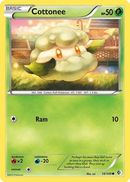 Cottonee, Pokémon card BCR 14 — Boundaries Crossed set