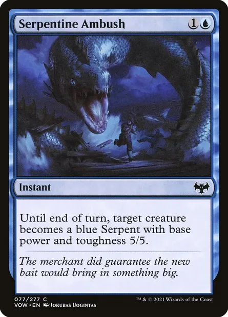 Serpentine Ambush, Magic card VOW 77 — Innistrad: Crimson Vow set