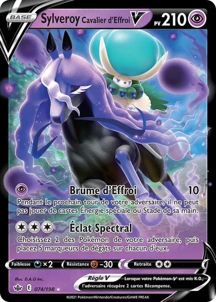 Sylveroy Cavalier d'Effroi V, carte Pokémon CRE 74 — extension Règne de Glace