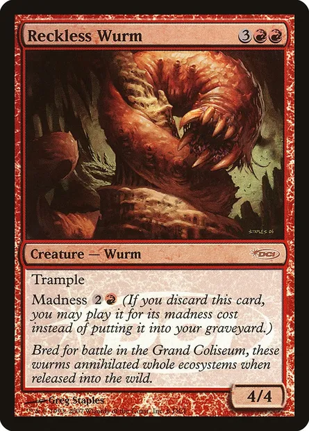 Reckless Wurm, Magic card DCI 6 — DCI Promos set