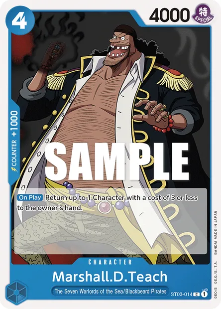 Marshall.D.Teach, One Piece card ST03-014 — The Seven Warlords of the Sea set