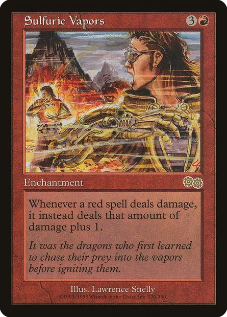 Sulfuric Vapors, Magic card USG 220 — Urza's Saga set