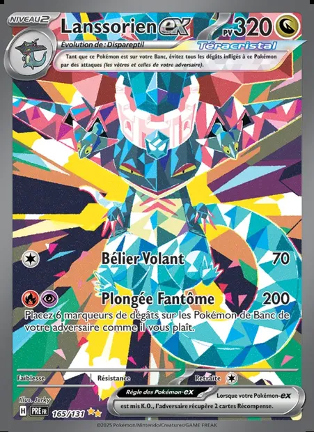 Lanssorien-ex, carte Pokémon PRE 165 — extension Évolutions Prismatiques