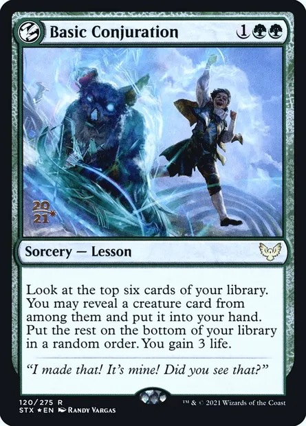 Conjuration de base, carte Magic PSTX 120s — extension Strixhaven: School of Mages Promos