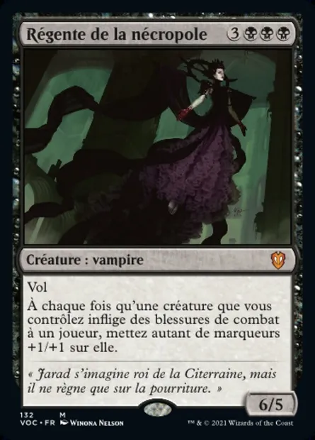 Régente de la nécropole, carte Magic VOC 132 — extension Crimson Vow Commander