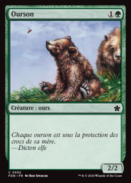 Ourson, carte Magic FDN 552 — extension Foundations