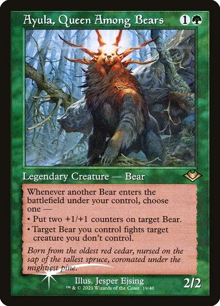Ayula, Queen Among Bears, Magic card H1R 19 — Modern Horizons 1 Timeshifts set