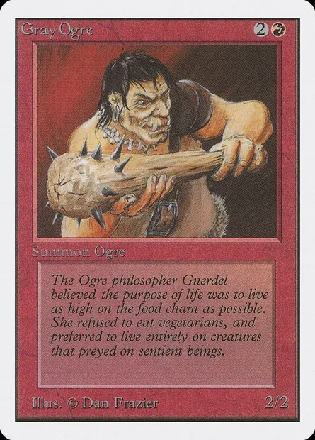 Gray Ogre, Magic card 2ED 157 — Unlimited Edition set