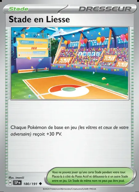 Stade en Liesse, carte Pokémon SSP 180 — extension Étincelles Déferlantes