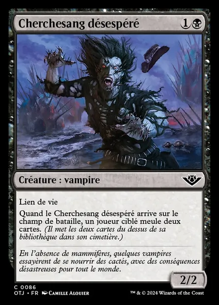 Cherchesang désespéré, carte Magic OTJ 86 — extension Outlaws of Thunder Junction