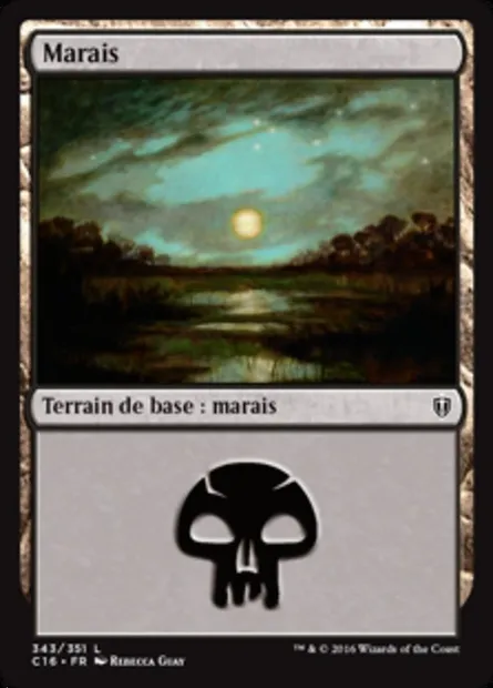 Marais, carte Magic C16 343 — extension Commander 2016