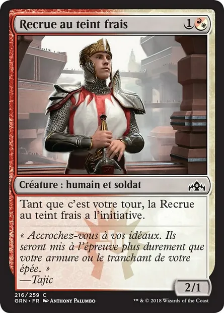 Recrue au teint frais, carte Magic GRN 216 — extension Les Guildes de Ravnica