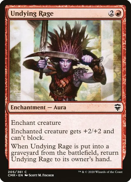 Undying Rage, Magic card CMR 205 — Commander Legends set