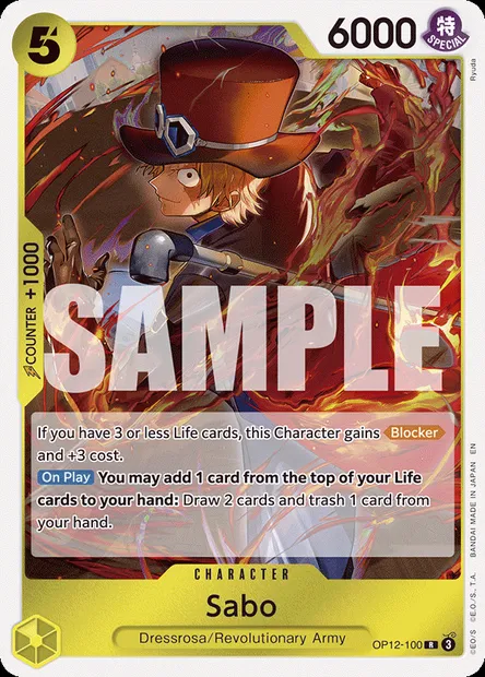 Sabo, One Piece card OP12-100 — LEGACY OF THE MASTER set