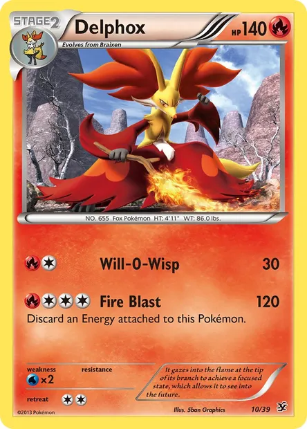 Delphox, Pokémon card KSS 10 — Kalos Starter Set set