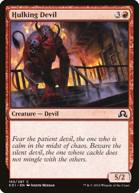 Hulking Devil, Magic card SOI 165 — Shadows over Innistrad set