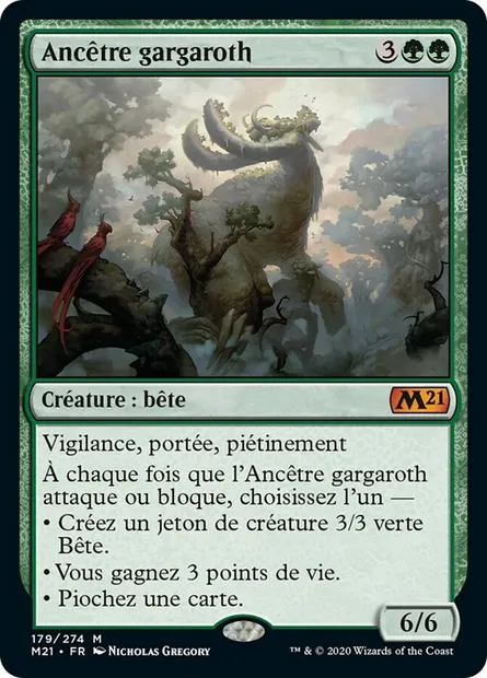 Ancêtre gargaroth, carte Magic M21 179 — extension Core Set 2021