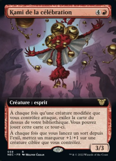 Kami de la célébration, carte Magic NEC 59 — extension Neon Dynasty Commander