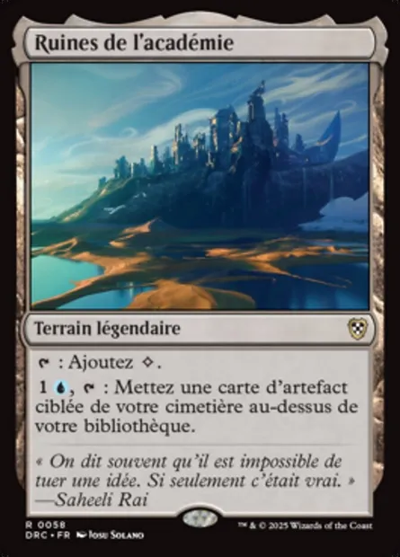 Ruines de l'académie, carte Magic DRC 58 — extension Aetherdrift Commander