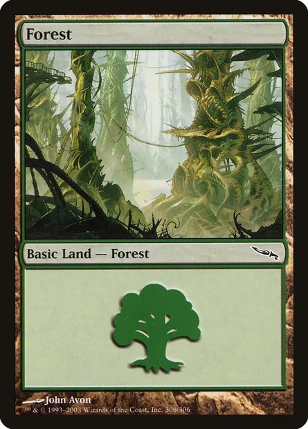 Forêt, carte Magic MRD 306 — extension Mirrodin
