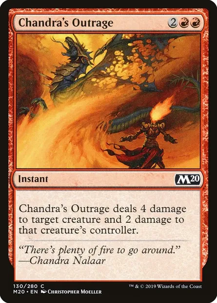 Chandra's Outrage, Magic card M20 130 — Core Set 2020 set