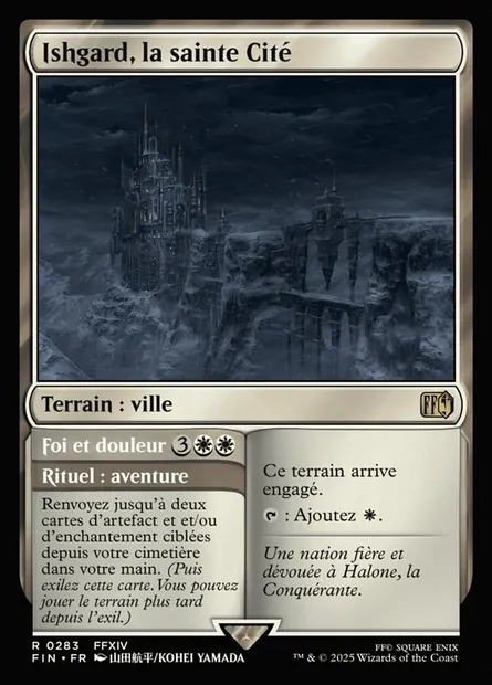 Ishgard, la sainte Cité // Foi et douleur, carte Magic FIN 283 — extension Final Fantasy