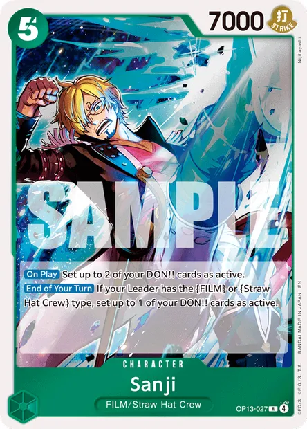 Sanji, One Piece card OP13-027 — CARRYING ON HIS WILL set