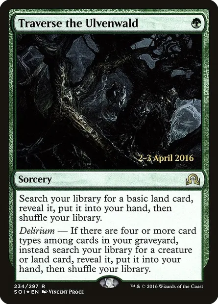 Traverse the Ulvenwald, Magic card PSOI 234s — Shadows over Innistrad Promos set