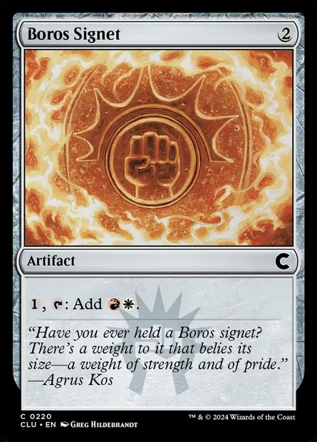 Boros Signet, Magic card CLU 220 — Ravnica: Clue Edition set