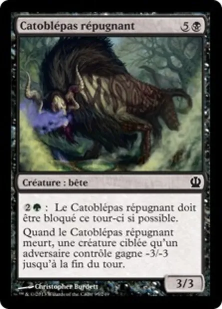 Catoblépas répugnant, carte Magic THS 95 — extension Theros