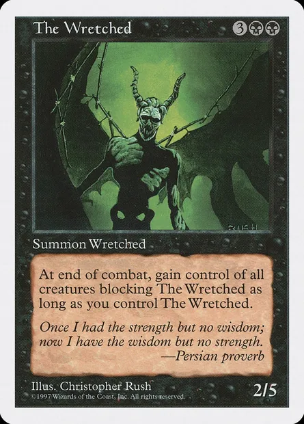 Le misérable, carte Magic 5ED 197 — extension Cinquième Edition