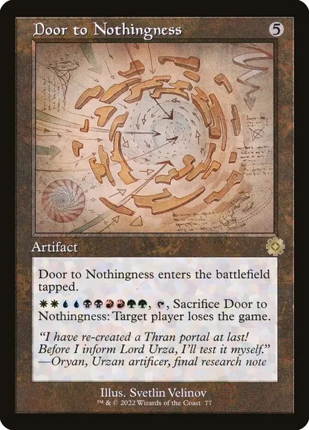 Door to Nothingness, Magic card BRR 77 — The Brothers' War Retro Artifacts set
